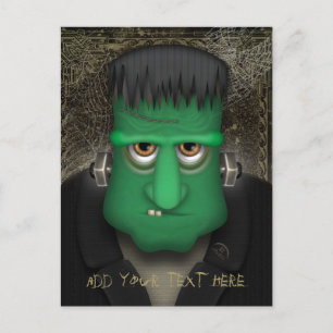 Funny Frankenstein Halloween Costume Personalised Postcard