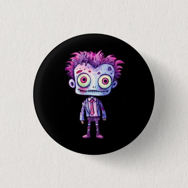 Funny Frankenstein Monster Halloween Fun 3 Cm Round Badge (Front)
