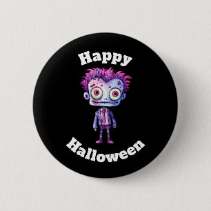 Funny Frankenstein Monster Halloween Fun 6 Cm Round Badge