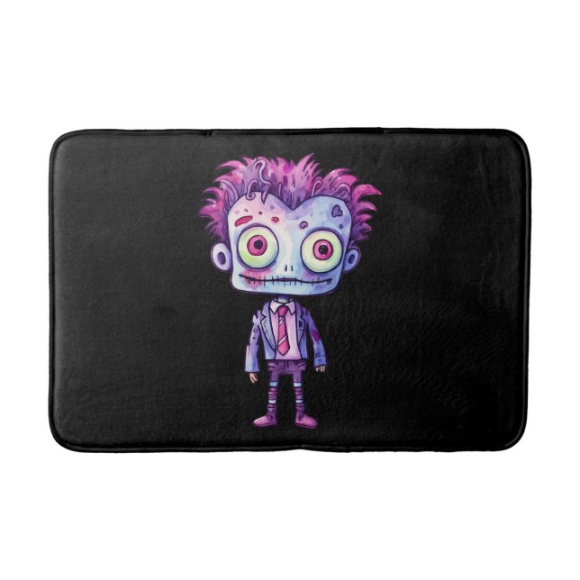 Funny Frankenstein Monster Halloween Fun Bath Mat (Front)