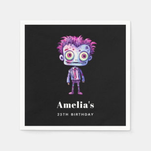Funny Frankenstein Monster Halloween Fun Birthday Napkin