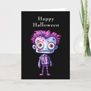 Funny Frankenstein Monster Halloween Fun Holiday Card