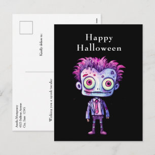 Funny Frankenstein Monster Halloween Fun Holiday Postcard