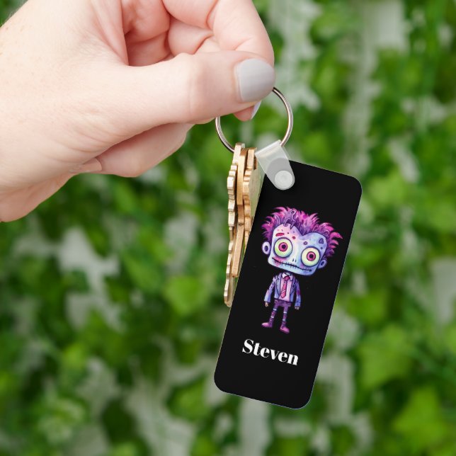 Funny Frankenstein Monster Halloween Fun Key Ring (Hand)