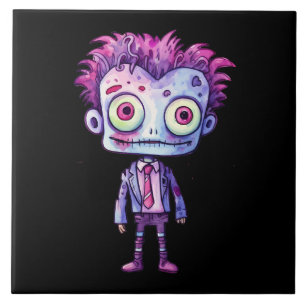 Funny Frankenstein Monster Halloween Fun Tile