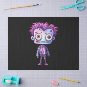 Funny Frankenstein Monster Halloween Fun Tissue Paper