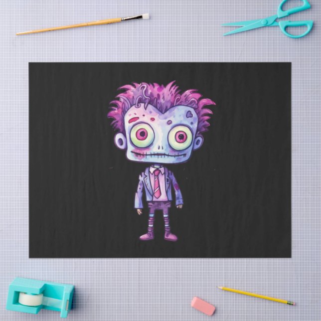 Funny Frankenstein Monster Halloween Fun Tissue Paper (Craft)
