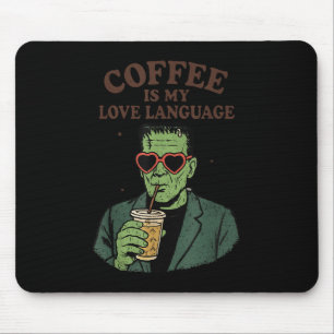 Funny Frankenstein Monster Lover Coffee Is My Love Mouse Mat