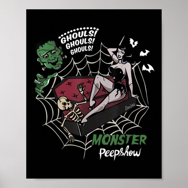 Funny Frankenstein Monster Lovers Monster How Hall Poster (Front)