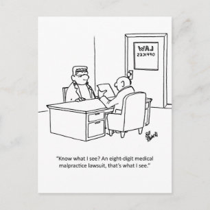 Funny Frankenstein's Lawsuit Humour Postcard