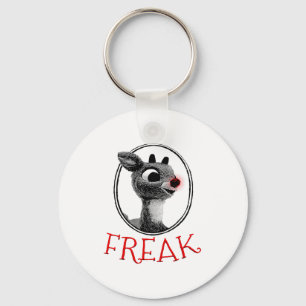 Funny Freak Rudolph The Red Nosed Reindeer Christm Key Ring