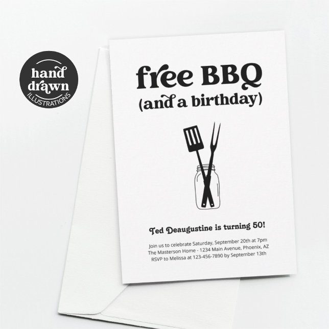 Funny Free BBQ Birthday Party Invitation (Creator Uploaded)