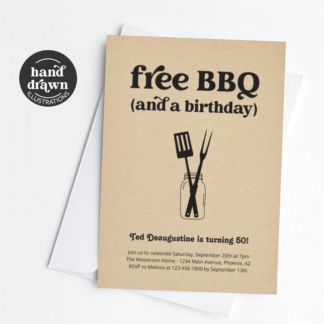 Funny Free BBQ Birthday Party Invitation (Creator Uploaded)