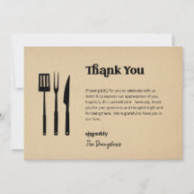 Funny Free BBQ Wedding Thank You Card