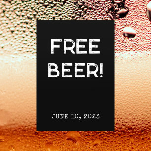 Funny Free Beer 2023 Graduation Party Invitation