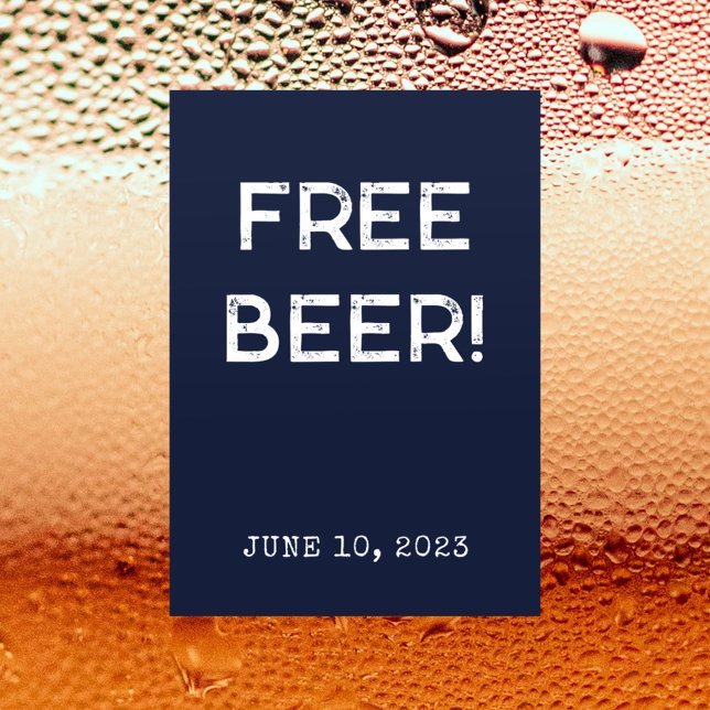 Funny Free Beer 2023 Graduation Party Invitation (Creator Uploaded)
