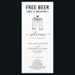 Funny Free Beer and Wedding Program Programme<br><div class="desc">Free Beer (And a Wedding!)  Funny program wording for a fun wedding.  

Coordinating items are available in the 'Rustic Brewery Line Art' Collection within my store.</div>