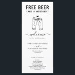 Funny Free Beer and Wedding Program Programme<br><div class="desc">Free Beer (And a Wedding!)  Funny program wording for a fun wedding.  

Coordinating items are available in the 'Rustic Brewery Line Art' Collection within my store.</div>
