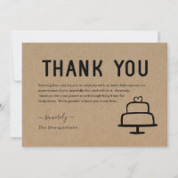 Funny Free Cake Thank You Card