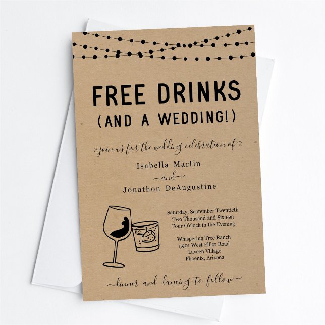 Funny Free Drinks and a Wedding Invitation (Creator Uploaded)