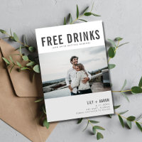 Funny Free Drinks Photo Wedding
