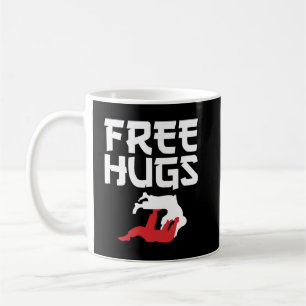 Funny Free Hugs BJJ Jiu-Jitsu Takedown Coffee Mug