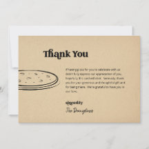 Funny Free Pizza Wedding Thank You Card