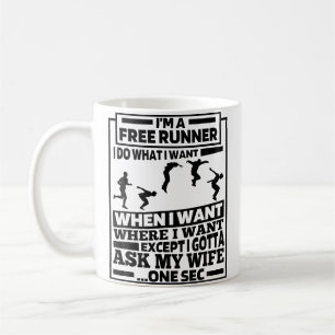 Funny Free Running - Traceur Runner Parkour Coffee Mug