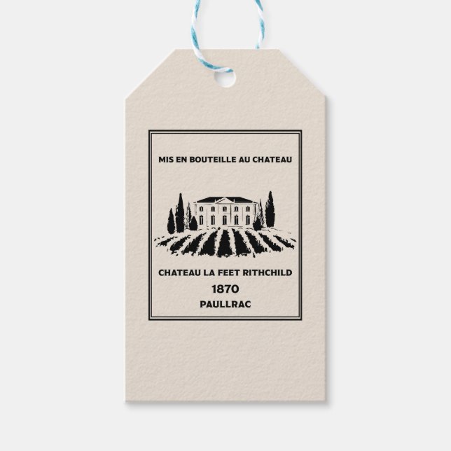 Funny French Birthday  Gift Tags (Front)