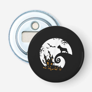Funny French Bulldog And Moon Halloween Costume Bottle Opener