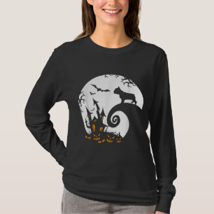 Funny French Bulldog And Moon Halloween Costume T-Shirt