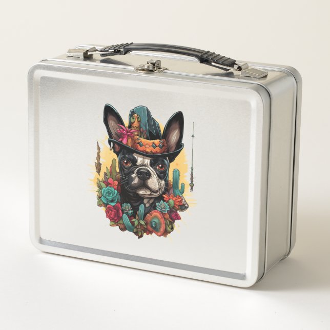 Funny French Bulldog Art  Classic T-Shirt Metal Lunch Box (Front)