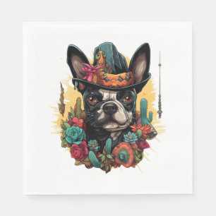 Funny French Bulldog Art Classic T-Shirt Napkin
