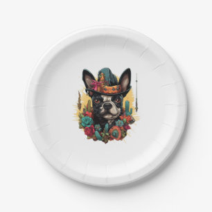 Funny French Bulldog Art Classic T-Shirt Paper Plate
