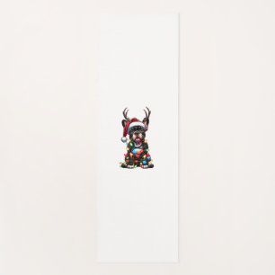 Funny French Bulldog Christmas Santa Hat Light Rei Yoga Mat