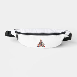 Funny French Bulldog Christmas Tree Santa Hat Snow Bum Bags