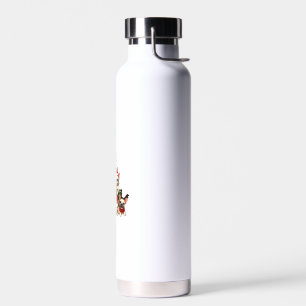 Funny French Bulldog Christmas Tree Snowflakes San Water Bottle