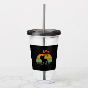 Funny French Bulldog Dog Pumpkin Halloween Costume Acrylic Tumbler