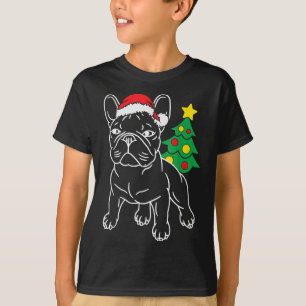 Funny French Bulldog Dog Puppy Christmas Tree Xmas T-Shirt