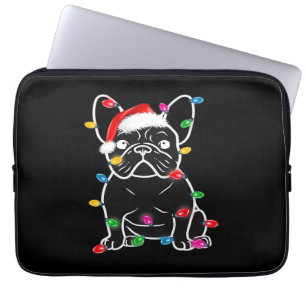 Funny French Bulldog Dog Tree Christmas Lights Xma Laptop Sleeve