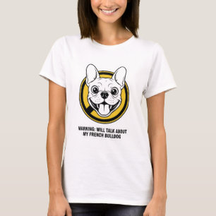 Funny French Bulldog Face Cute Frenchie Design T-Shirt