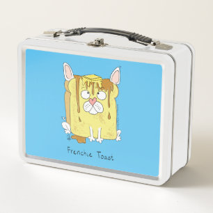 Funny French Bulldog Frenchie Cute Dog Cartoon Metal Lunch Box