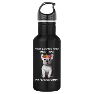 Funny French Bulldog Joke Floral Frenchie Owner 532 Ml Water Bottle