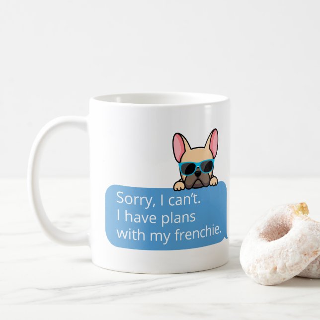 Funny French Bulldog Mug (With Donut)