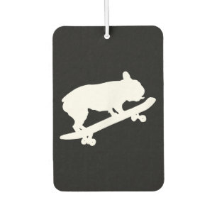 Funny French Bulldog On Skateboard Art Boys Men Car Air Freshener