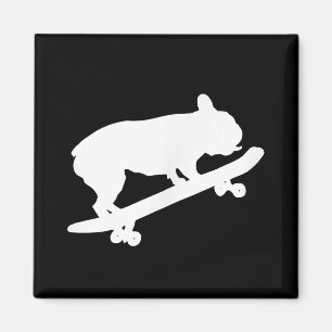 Funny French Bulldog On Skateboard Art Boys Men Magnet