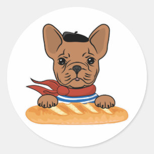 Funny French Bulldog - Pardon My French Classic Round Sticker