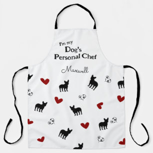 Funny French Bulldog Pattern Personalised Apron
