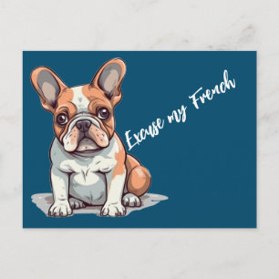 Funny French Bulldog Postcard