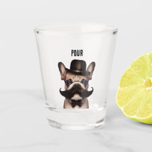 Funny French Bulldog Pour Custom Shot Glass